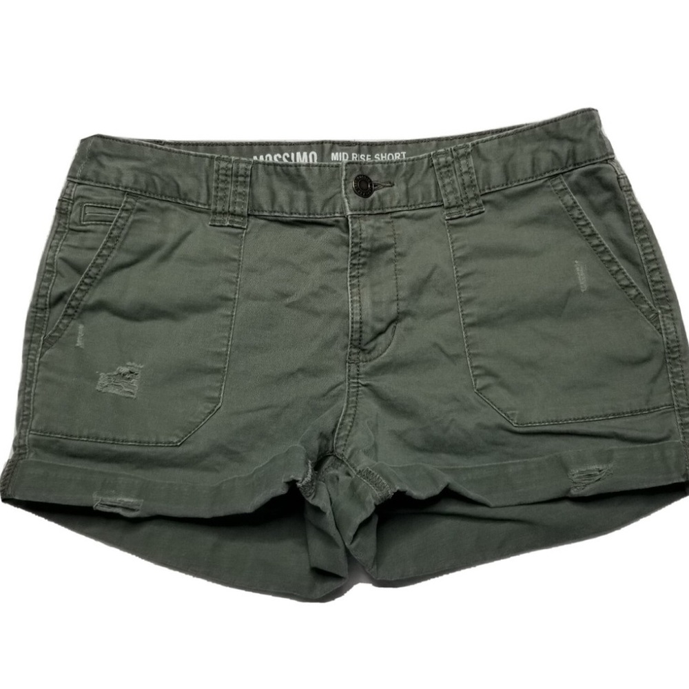 Mossimo Supply Co Mid Rise Ripped Jean Shorts Size 14
